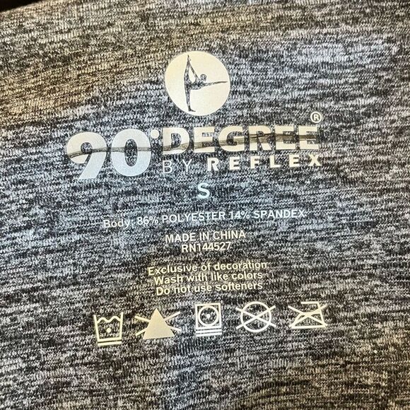90 Degree by Reflex Leggings Black & Gray- Lot of 3 pairs NWOT Size Small - Picture 5 of 5